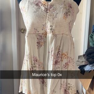 Maurices Cream Floral Blouse